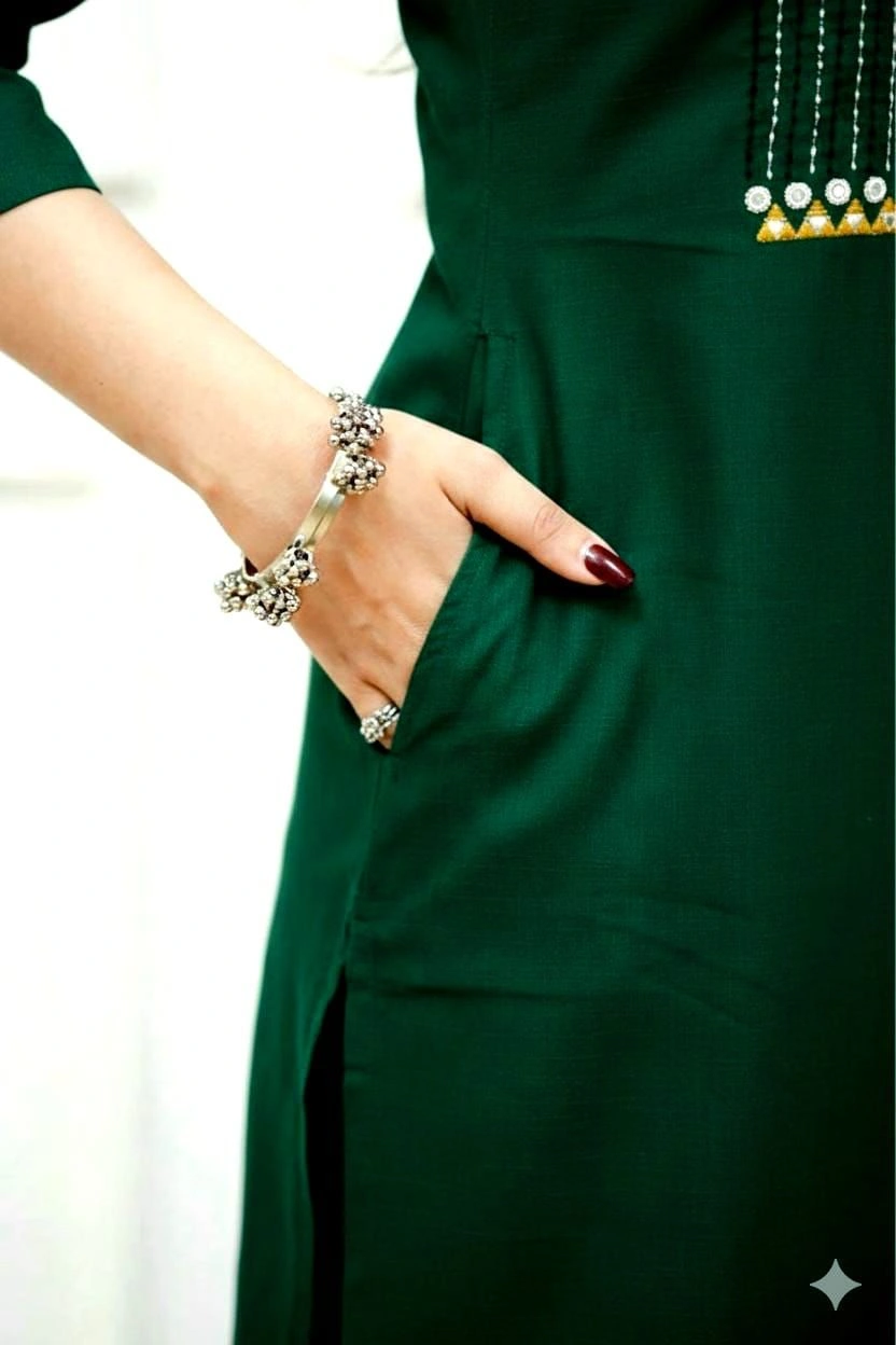 Embroidery kurta pant Set - Image 8